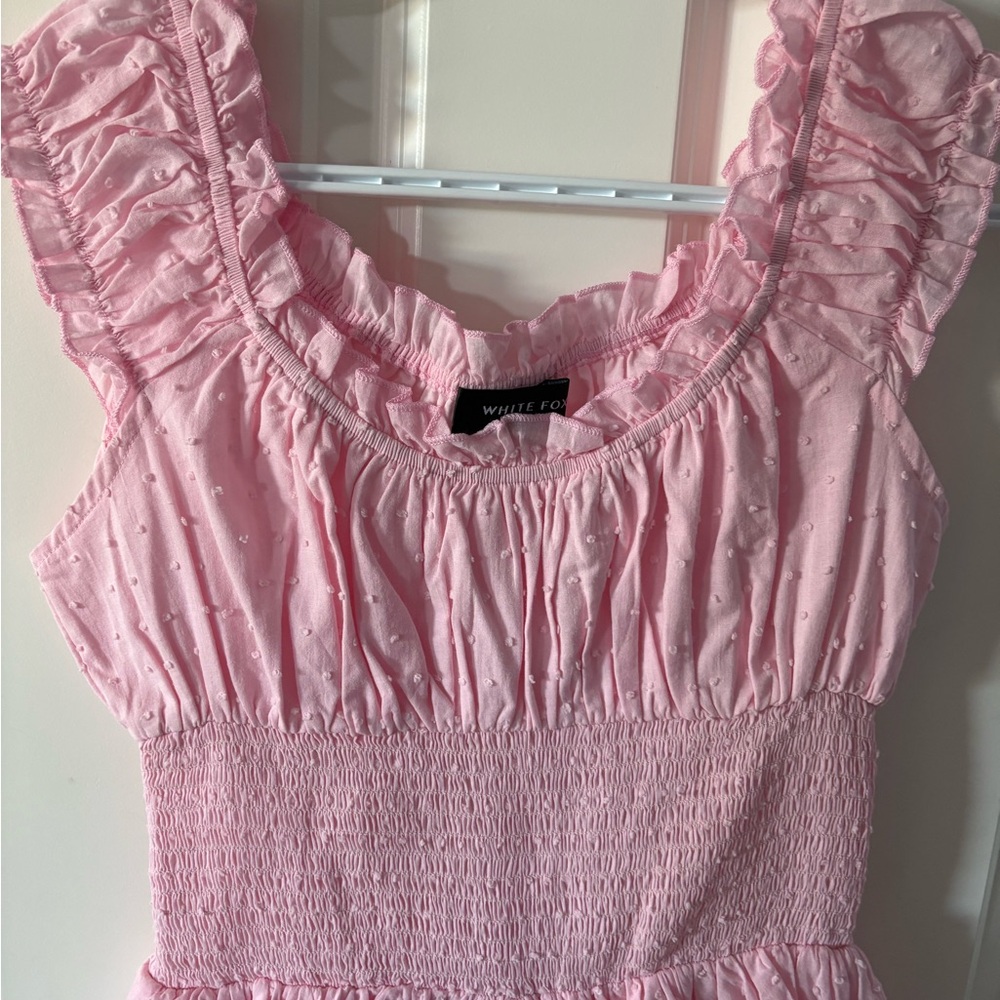 Pink Ruffled Romper- White Fox - Picture 2 of 4